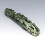 Carved Jade Belt Hook