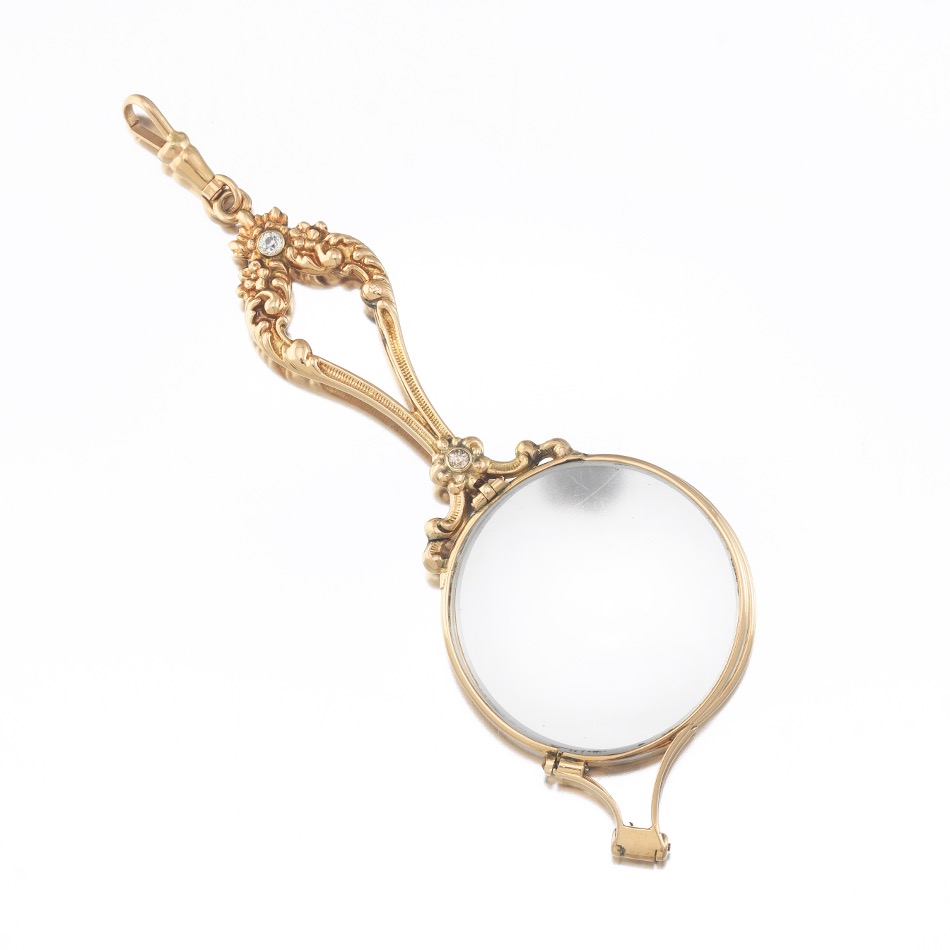 Lorgnette Pendant in Gold and Diamonds - Image 5 of 7