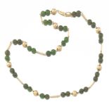 Tiffany & Co. Nephrite and 14K Gold necklace