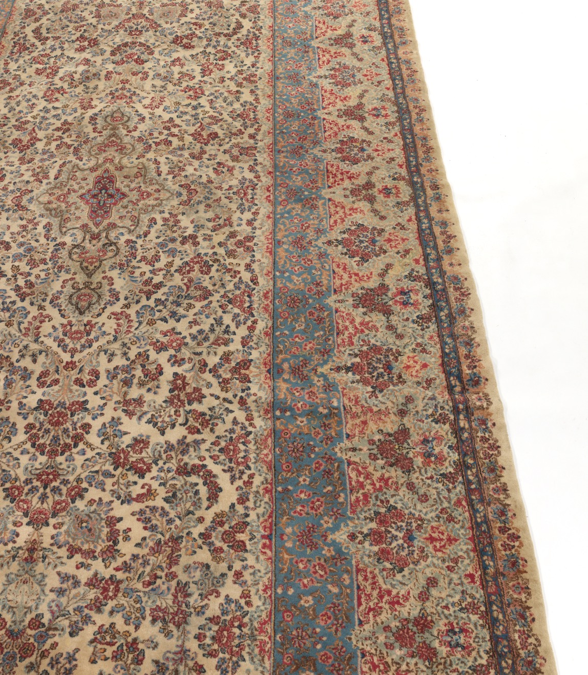 Very Fine Near Antique Hand Knotted Lavar Kerman Palace Size Carpet, ca. 1930's/40's - Image 4 of 9