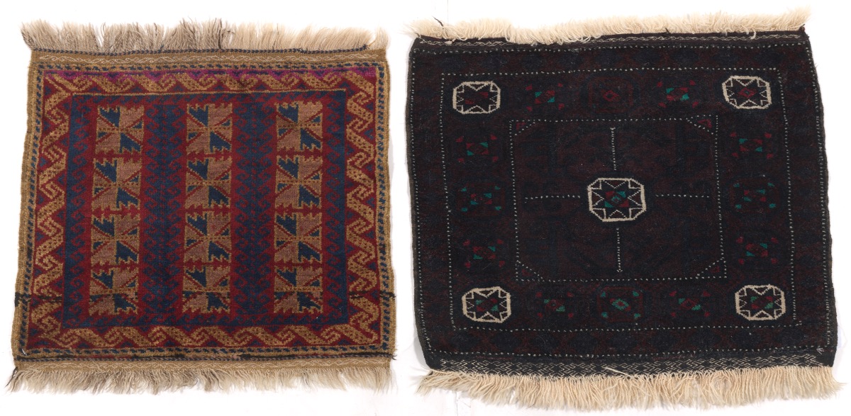 Two Very Fine Antique Hand Knotted Balouch Carpets, ca. 1920's