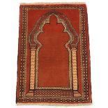 Very Fine Semi-Antique Hand Knotted Khorasan Prayer Rug