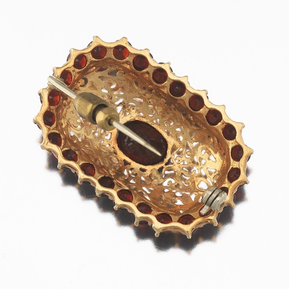 Ladies' Victorian Gold and Garnet Filigree Pin/Brooch - Image 7 of 7