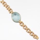 Ladies' 30 ct Aquamarine Cabochon Bracelet