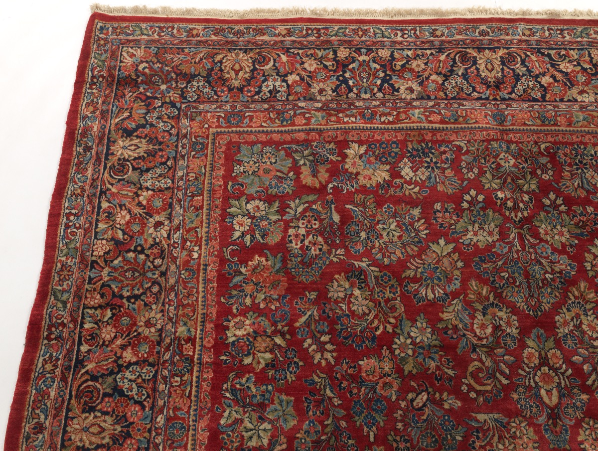 Antique Very Fine Hand Knotted Sarouk Carpet, ca. 1930's - Image 6 of 7