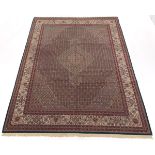 Extra Fine Semi Antique Hand Knotted Tabriz Silk and Wool Carpet