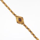 Victorian 22k Yellow Gold Bracelet with Garnets