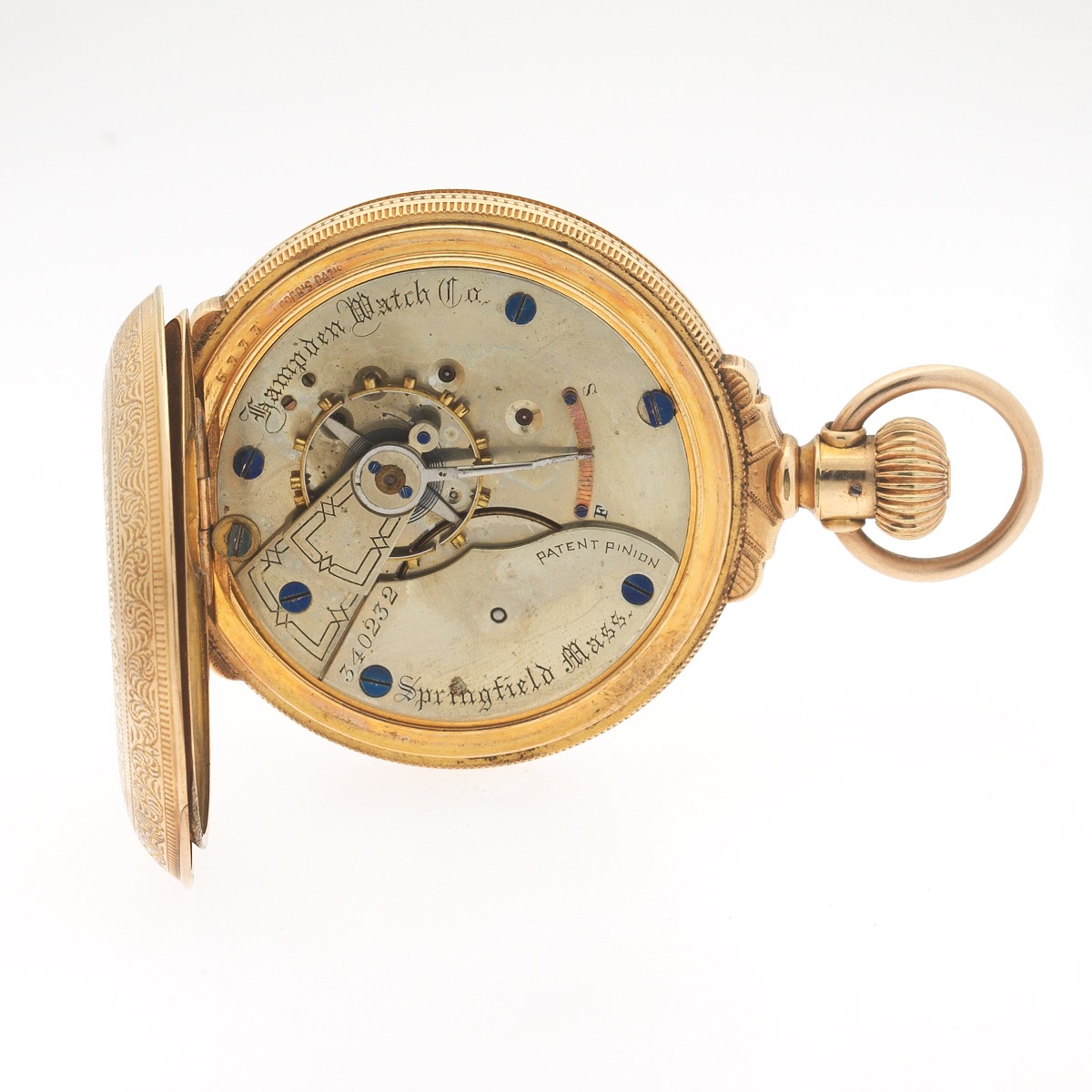 Hampden 18 Size Hunter Case Gold Filled Pocket Watch, Springfield, Mass., ca. 1884 - Image 5 of 8