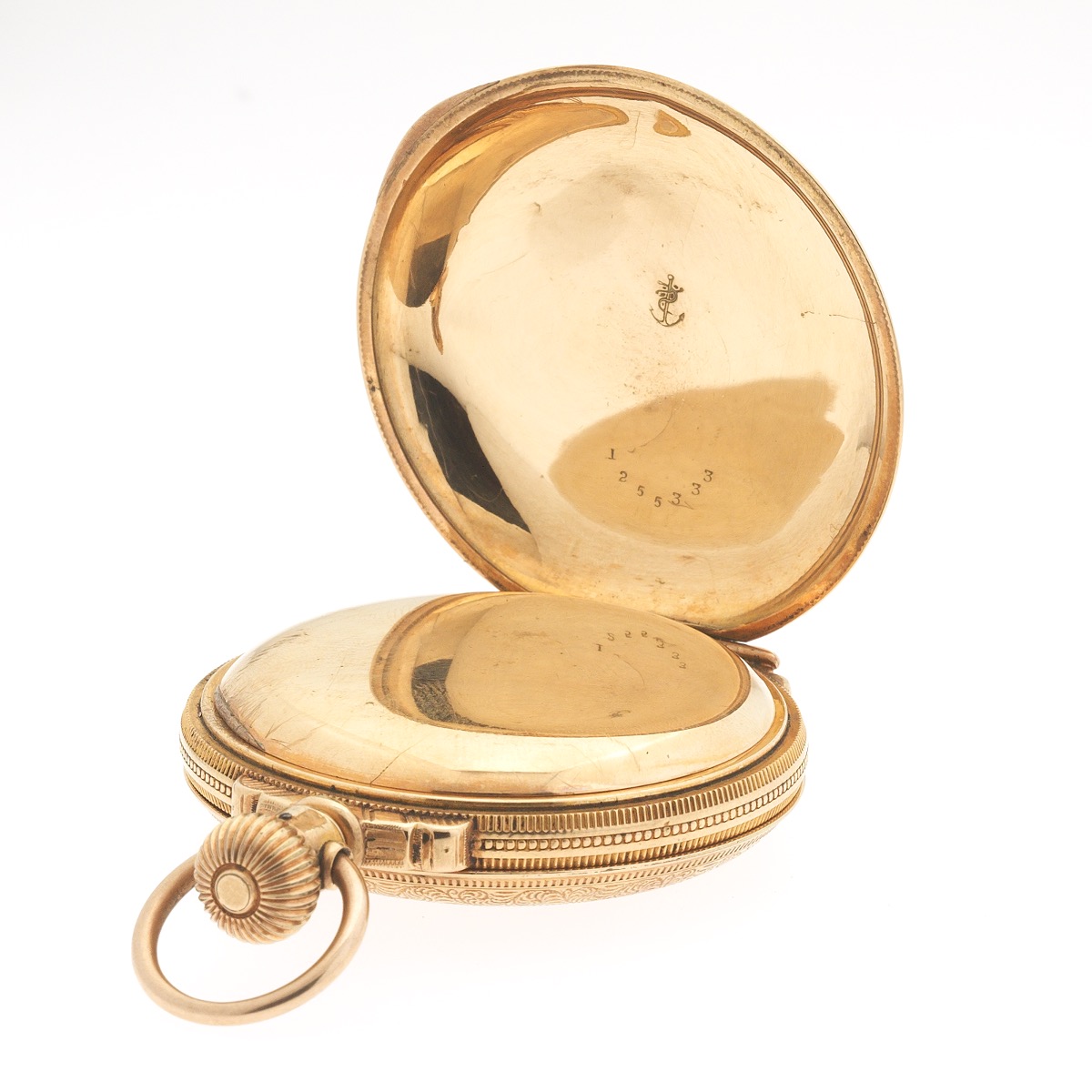 Hampden 18 Size Hunter Case Gold Filled Pocket Watch, Springfield, Mass., ca. 1884 - Image 7 of 8
