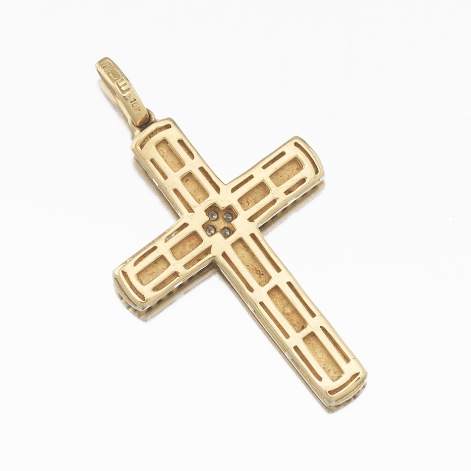 Retro Gold and Diamond Cross - Image 4 of 4