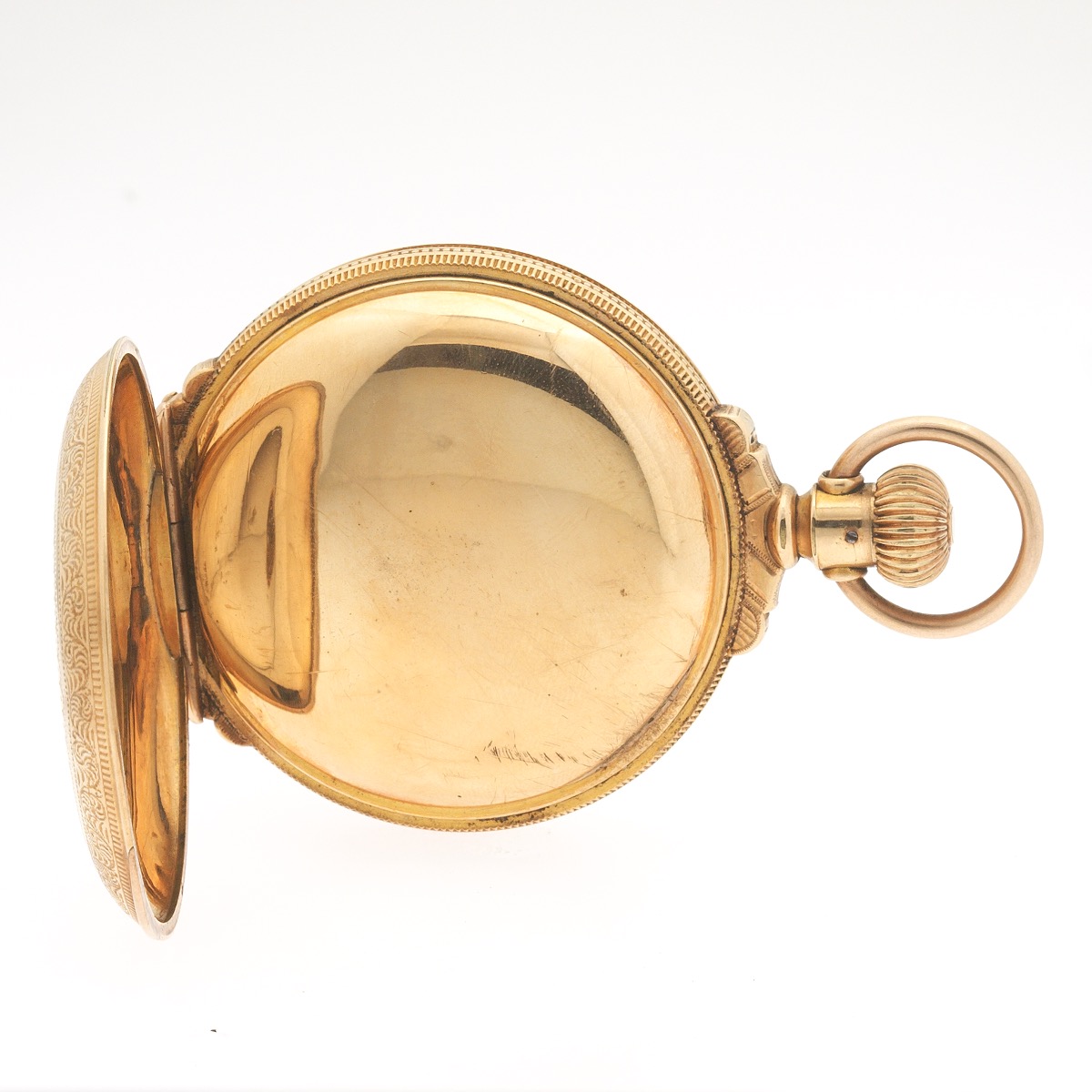 Hampden 18 Size Hunter Case Gold Filled Pocket Watch, Springfield, Mass., ca. 1884 - Image 6 of 8