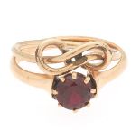 Ladies' Two Victorian Gold and Garnet Rings