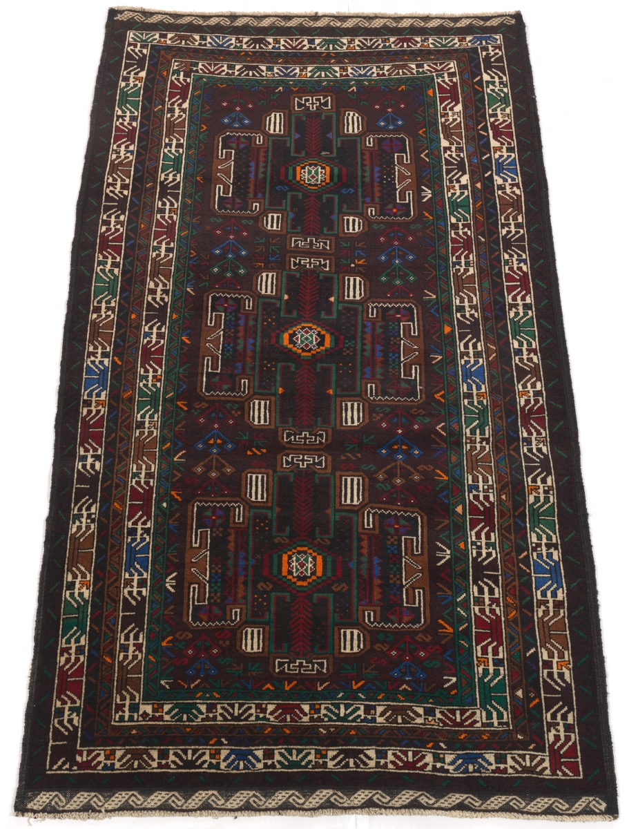 Very Fine Vintage Hand Knotted Balouch Carpet