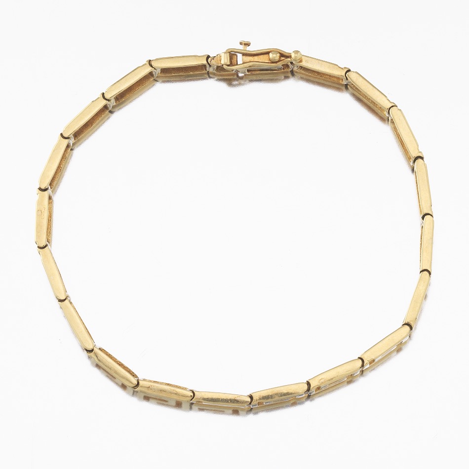 Ladies' Gold Key-Fret Design Bracelet - Image 4 of 5