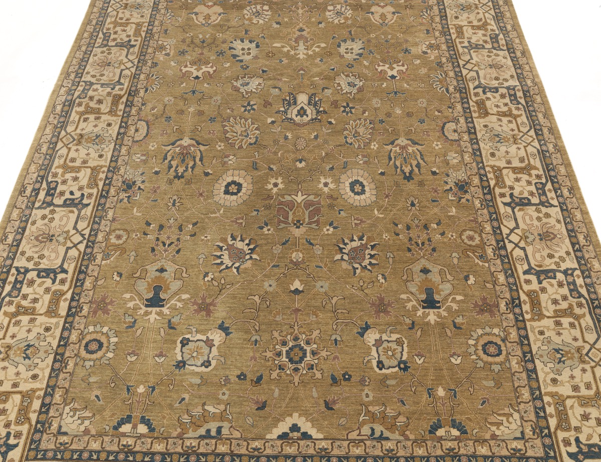 Fine Hand Knotted Oushak Carpet - Image 3 of 4