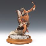 Vintage Native American Porcelain Sculpture by Robert F. Murphy, "Spirit of the Sioux"