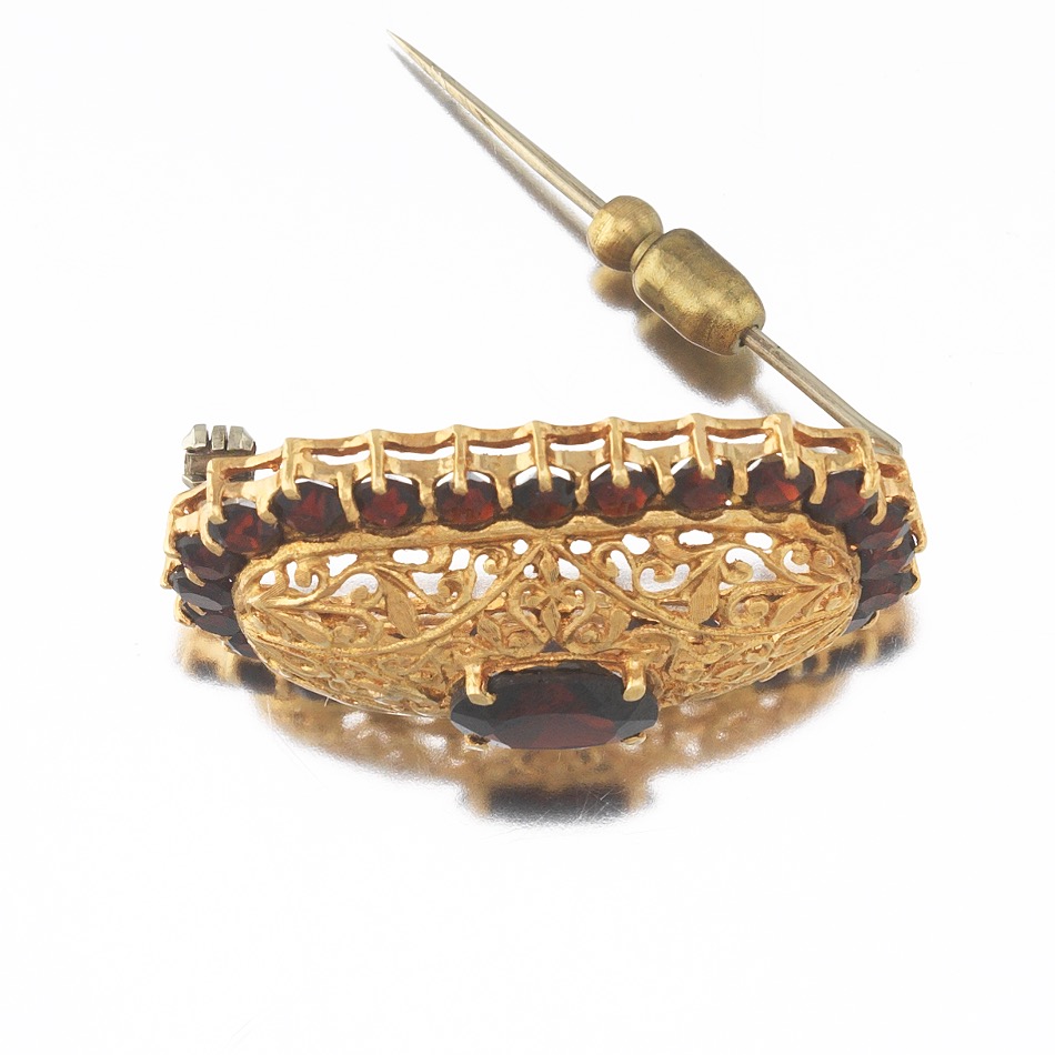 Ladies' Victorian Gold and Garnet Filigree Pin/Brooch - Image 4 of 7
