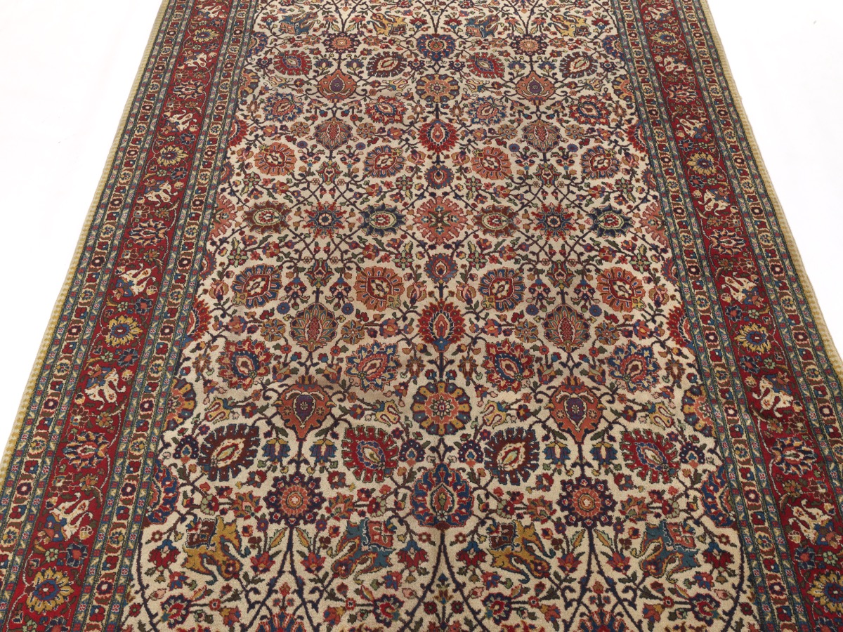 Fine Semi-Antique Hand Knotted Signed Tabriz Carpet - Image 2 of 6