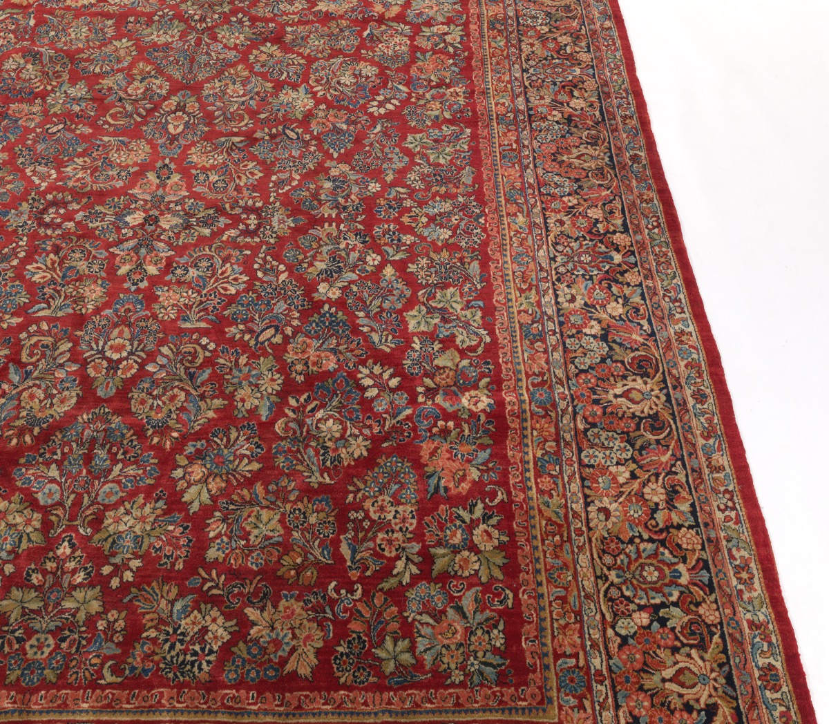 Antique Very Fine Hand Knotted Sarouk Carpet, ca. 1930's - Image 2 of 7