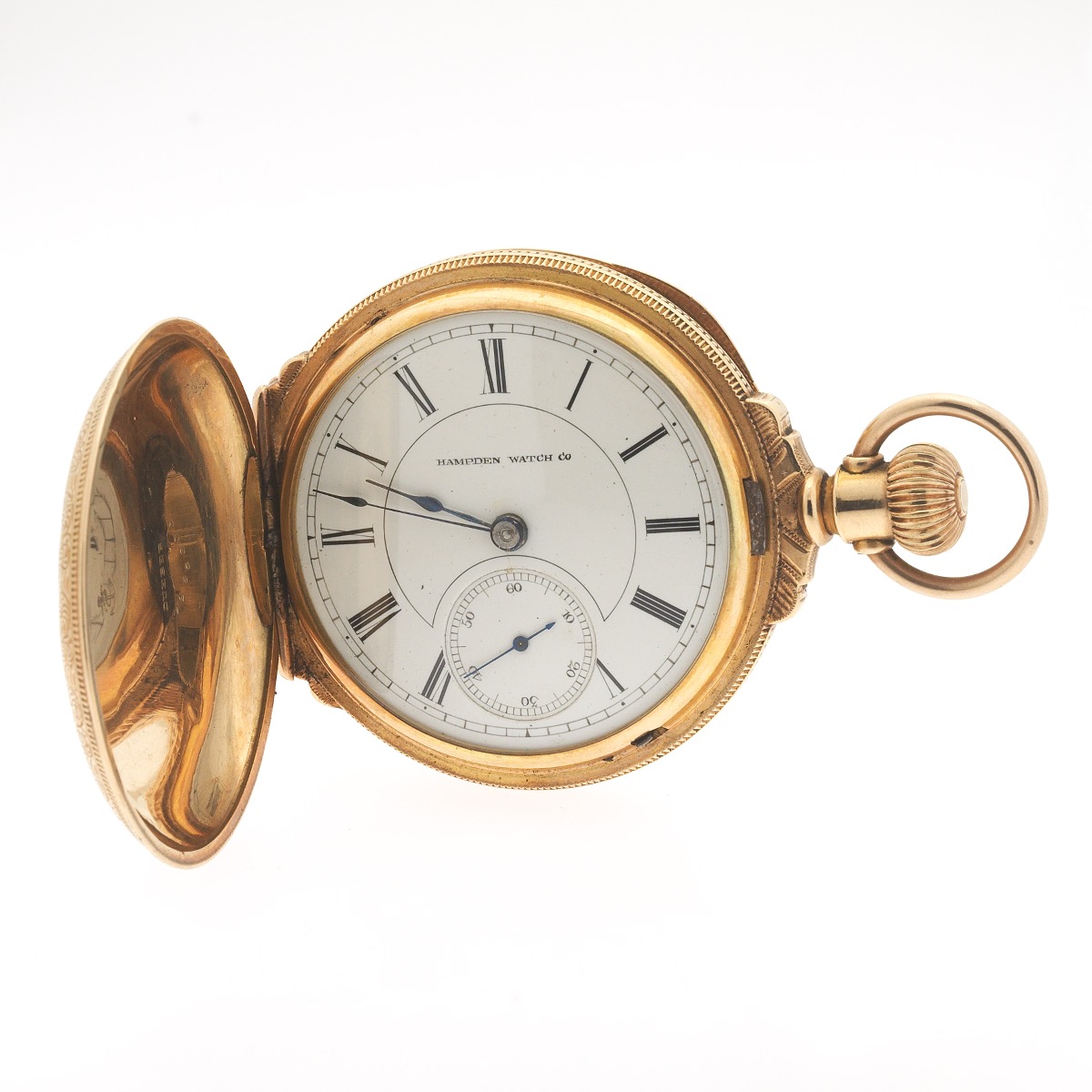 Hampden 18 Size Hunter Case Gold Filled Pocket Watch, Springfield, Mass., ca. 1884 - Image 2 of 8