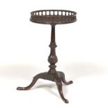 Round Mahogany Kettle Stand