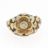 Antique Floral and Diamond Ring