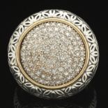 Ladies' Artisan Gold and Diamond Fashion Ring