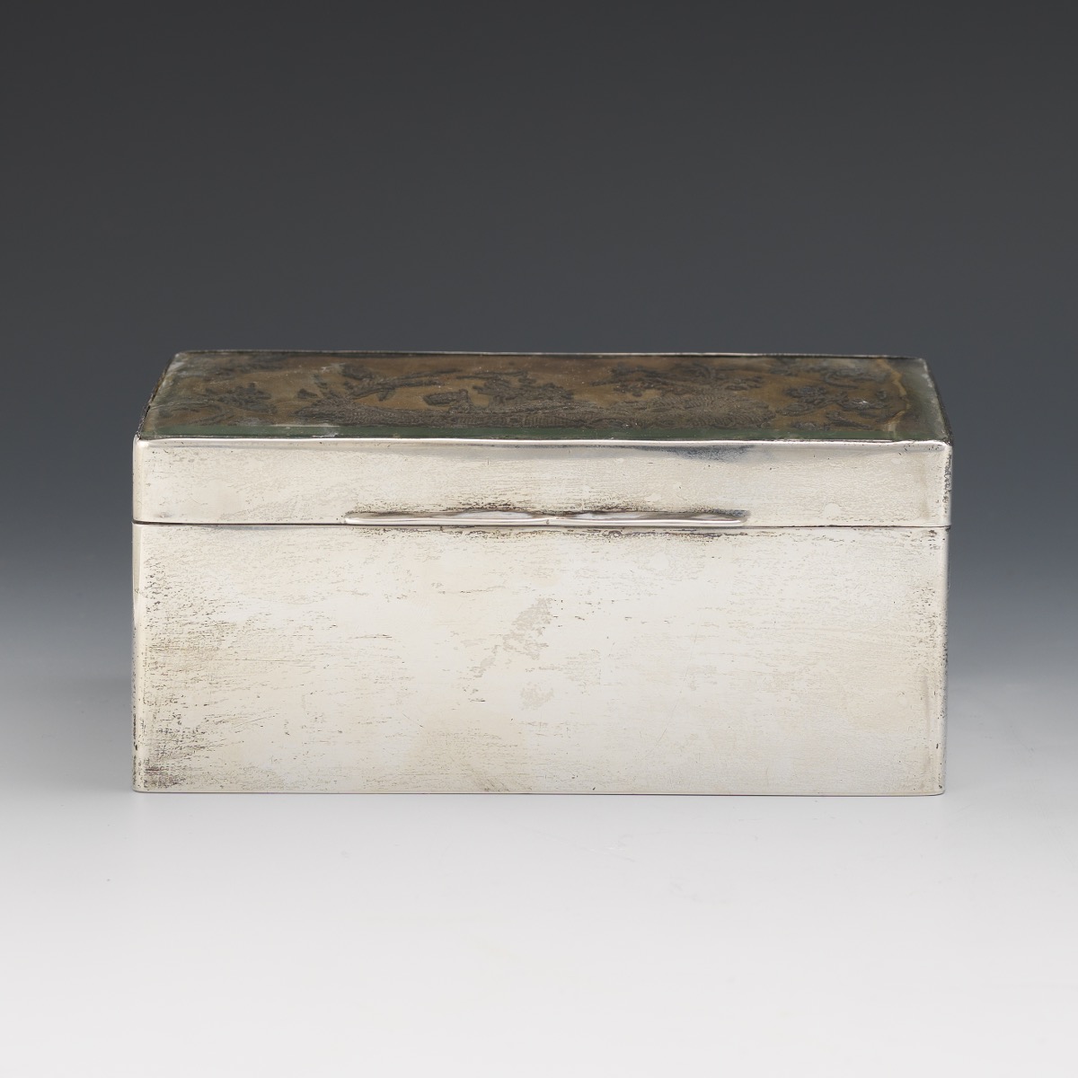 English Sterling Silver And Antique Brocade Box, Retailed by Dreyfous, London, ca. 1899 - Image 3 of 9