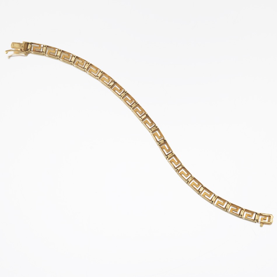 Ladies' Gold Key-Fret Design Bracelet - Image 5 of 5