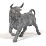 Heavy Cast Iron Bull Sculpture