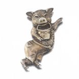 Sterling Silver 3D Piggy Pin/Brooch