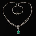 Ladies' Emerald and Diamond Necklace