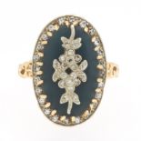 Ladies' Belle Epoque Gold, Green Onyx and Diamond Ring