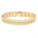 Ladies' Gold and Diamond Wide Bracelet