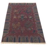 Very Fine Chinese Hand Knotted Art Deco Style Sculpted Pictorial Carpet