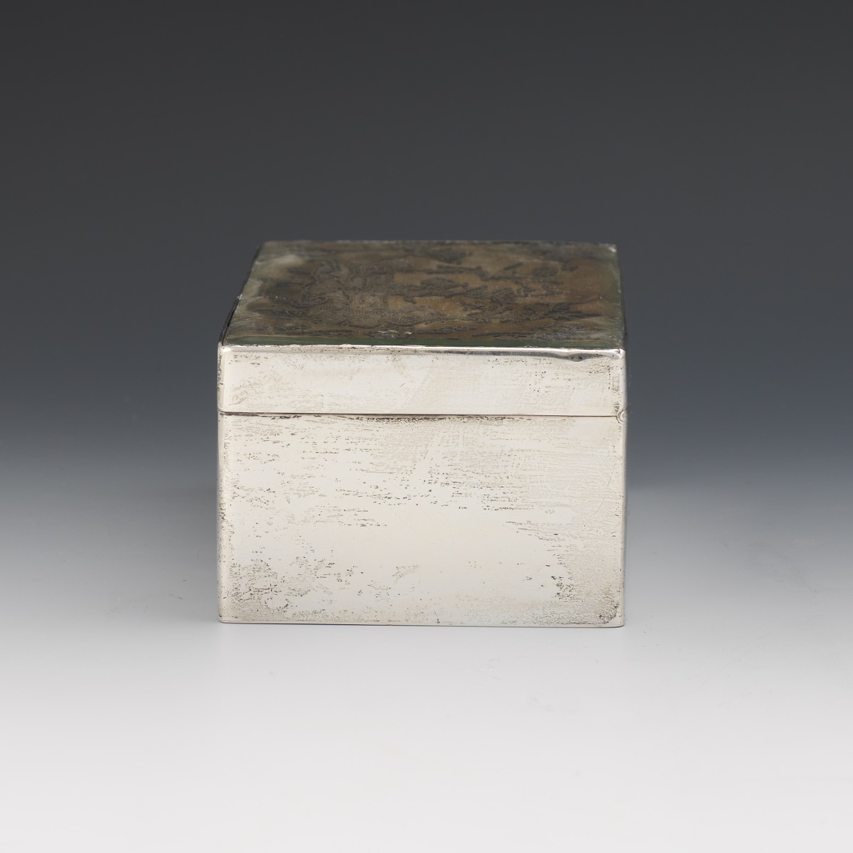 English Sterling Silver And Antique Brocade Box, Retailed by Dreyfous, London, ca. 1899 - Image 4 of 9