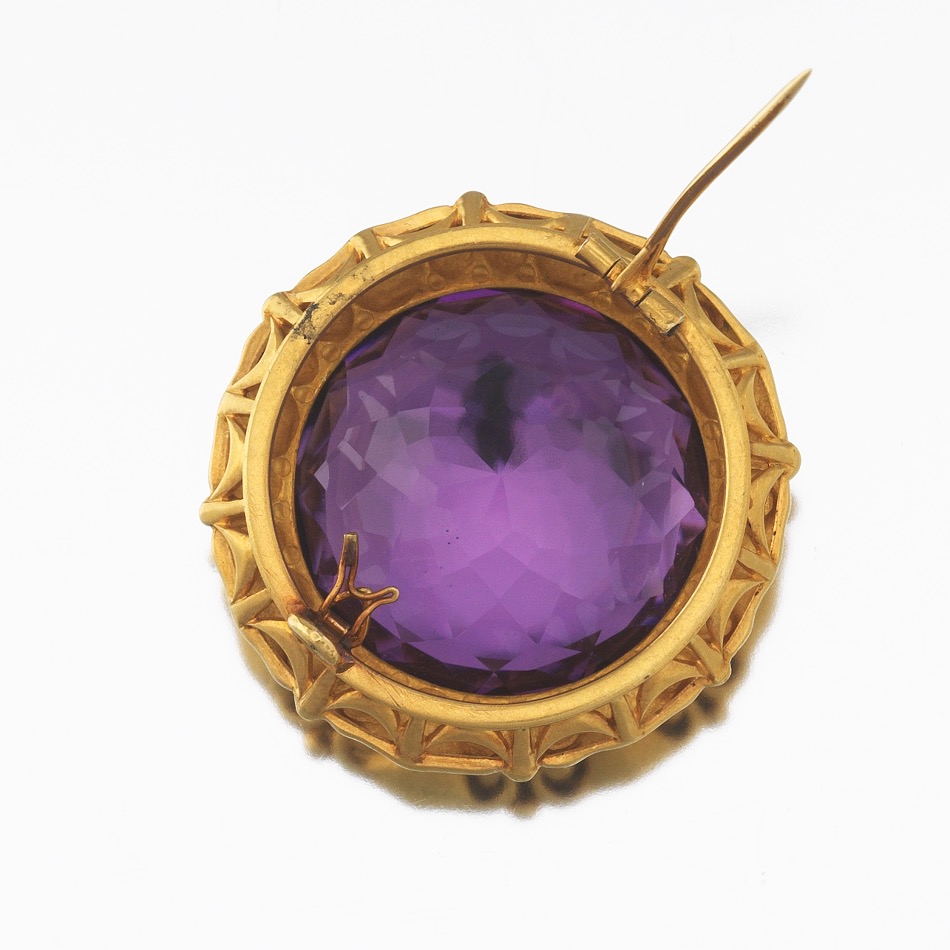Arts and Crafts Gold and Amethyst Brooch, ca. 1910 - Image 6 of 7
