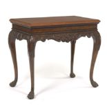 Louis XV Style Maitland Smith Carved Wood and Gilt Embossed Leather "Silver" Table