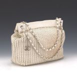 Chanel Black Caviar Leather Charm Drawstring Basket Weave Hobo Bag, 2006