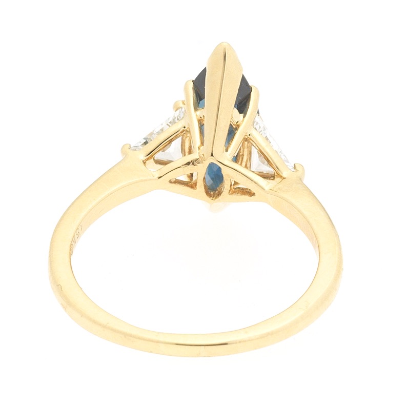 Ladies' Gold, Blue Sapphire and Diamond Ring - Image 4 of 6