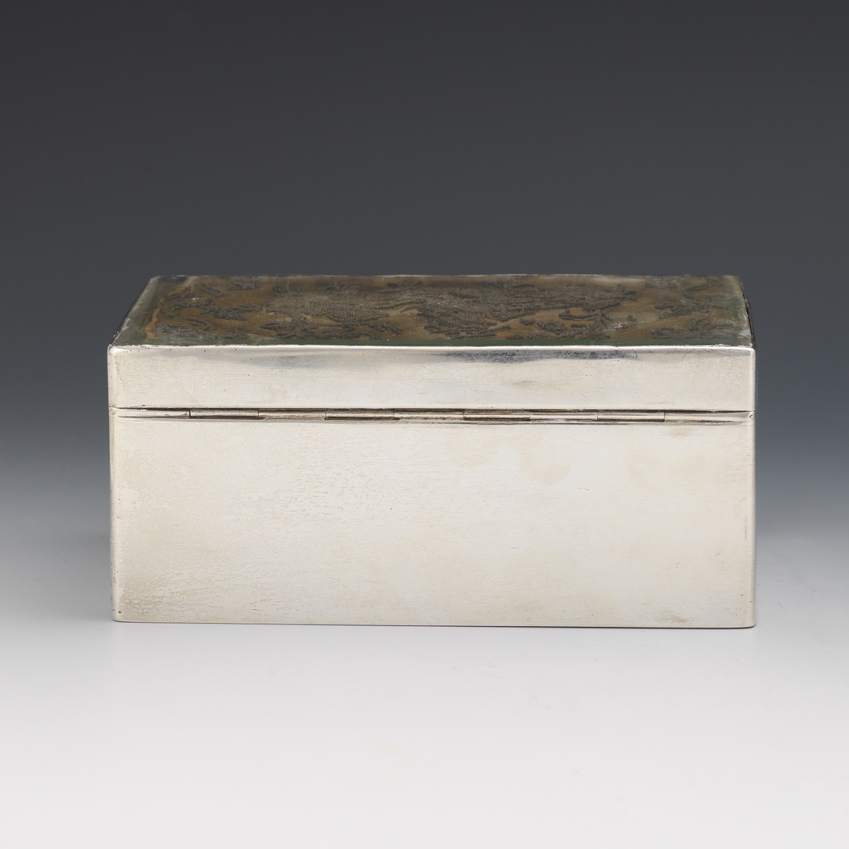 English Sterling Silver And Antique Brocade Box, Retailed by Dreyfous, London, ca. 1899 - Image 5 of 9