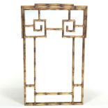 Gilt Metal Faux Bamboo Mirror