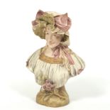 Royal Dux Porcelain Of Maiden In A Bonnet