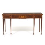 George III Hepplewhite Style Marquetry Console Table, by Hekman Howard Miller Company