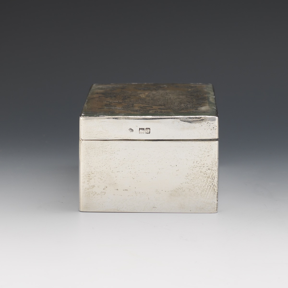 English Sterling Silver And Antique Brocade Box, Retailed by Dreyfous, London, ca. 1899 - Image 6 of 9