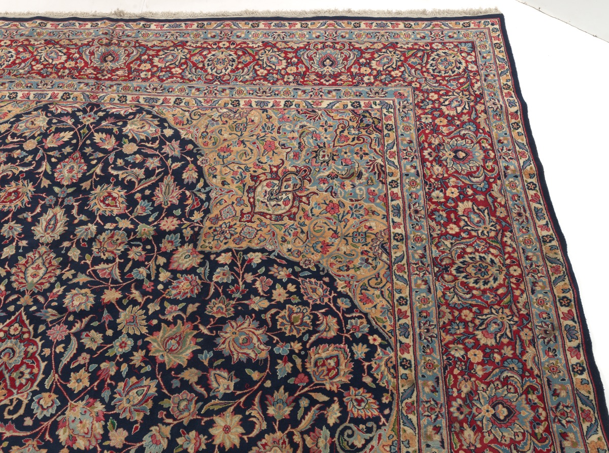 Very Fine Semi Antique Hand Knotted Signed Lavar Kerman Carpet - Image 6 of 8