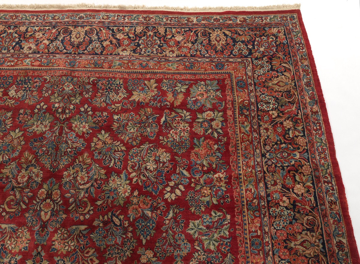 Antique Very Fine Hand Knotted Sarouk Carpet, ca. 1930's - Image 5 of 7