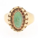 Ladies' Retro Gold and Turquoise Ring