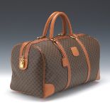 Celine Macadam Boston Vintage M10 Brown Canvas and Leather Weekend/Travel Bag