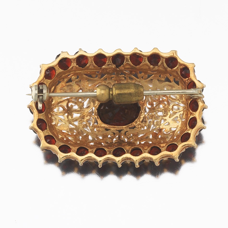 Ladies' Victorian Gold and Garnet Filigree Pin/Brooch - Image 6 of 7